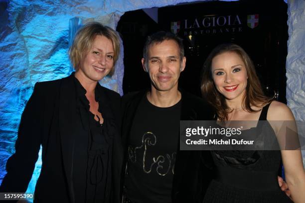 Luana, Paul Belmondo and Delphine Depardieu attend jeweler Edouard Nahum's 'Maya' collection launch cocktail party at La Gioia on December 4, 2012 in...