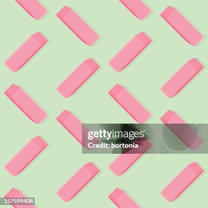 Pink Eraser Seamless Pattern Pink Eraser Seamless Pattern