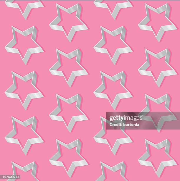 cookie cutter seamless pattern - cookie cutter stock illustrations