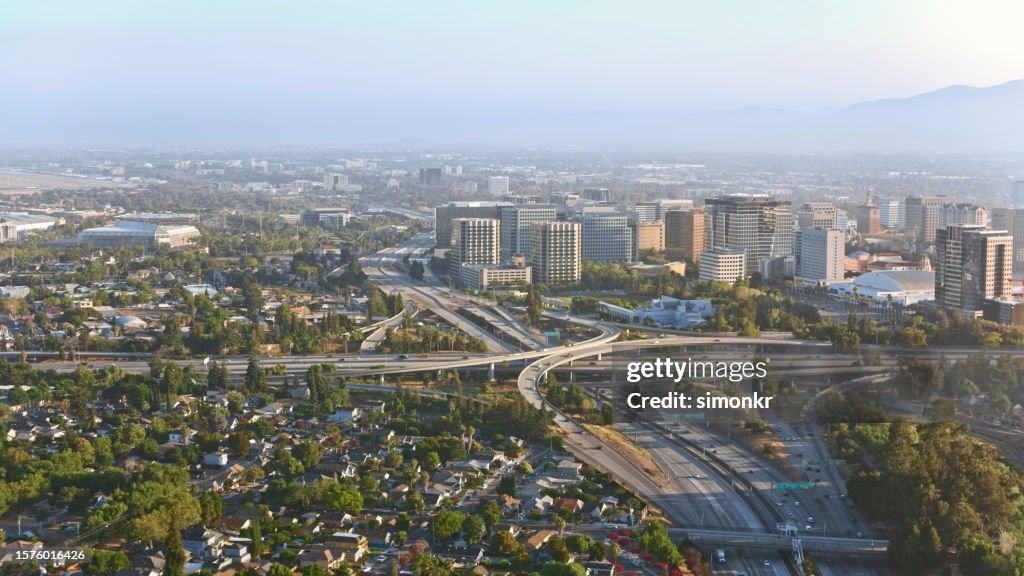 View of motorway junction