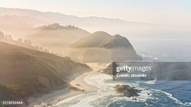 view of pfeiffer beach - pfeiffer beach stock pictures, royalty-free photos & images