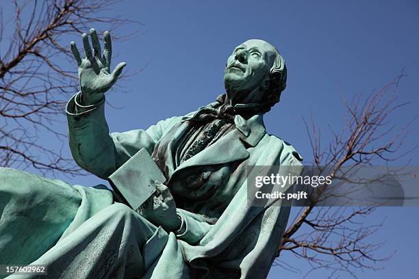 hans christian andersen world famous poet in copenhagen - hans christian andersen stock pictures, royalty-free photos & images