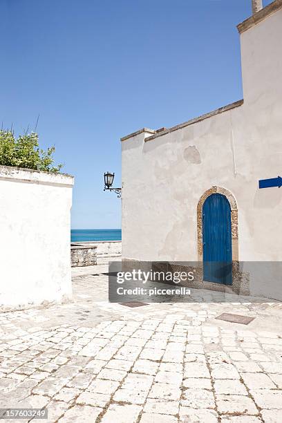 otranto houses - salento apulia stock pictures, royalty-free photos & images