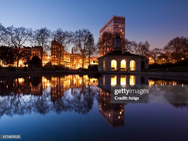 london by night hyde park - hyde park stock pictures, royalty-free photos & images