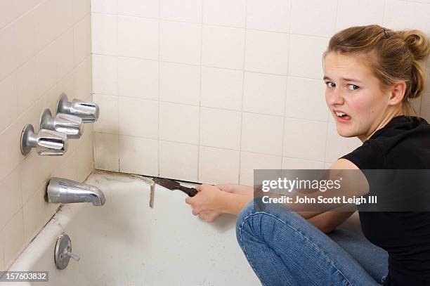 bath tub renovation - scott toilet stock pictures, royalty-free photos & images