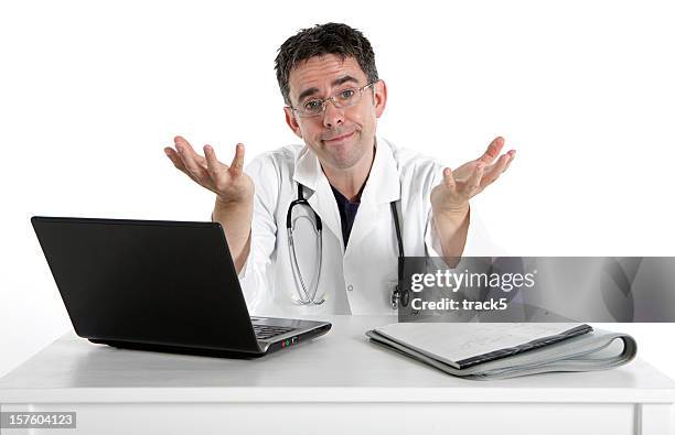 Doctor Crying Over Computer 124 Confused Doctor Computer Stock Photos, High-Res Pictures, and ...