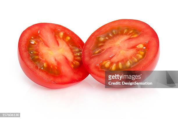 red tomato - cut in half (macro xxxl) - bisected 個照片及圖片檔