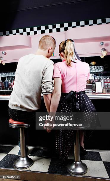 young love - soda fountain stock pictures, royalty-free photos & images