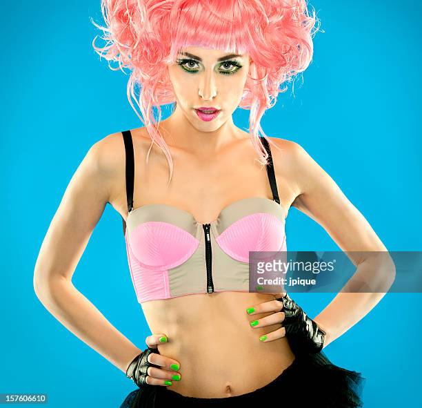 futuristic woman - go go dancer stock pictures, royalty-free photos & images