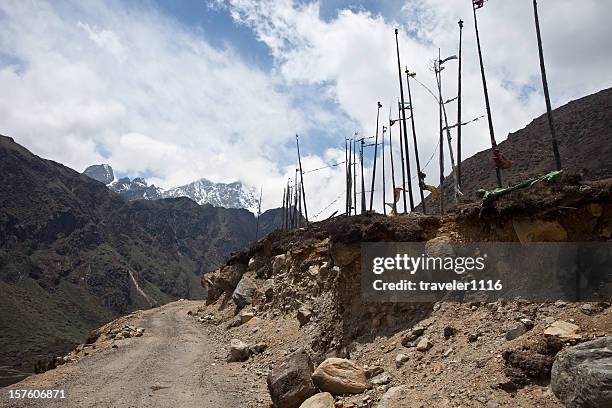 chopta valley in northern sikkim, india - china india border stock pictures, royalty-free photos & images