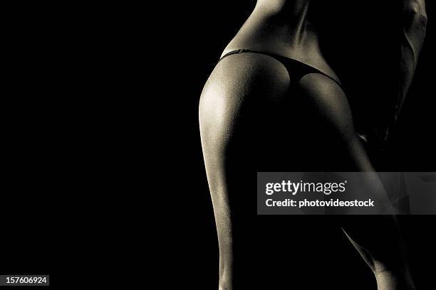 all black - bare bum stock pictures, royalty-free photos & images