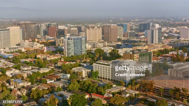 view of cityscape - downtown san jose california stock pictures, royalty-free photos & images