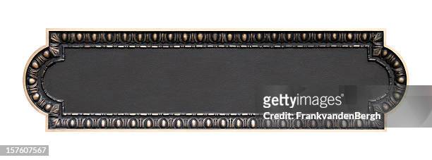 bronze placa vazia - brass - fotografias e filmes do acervo