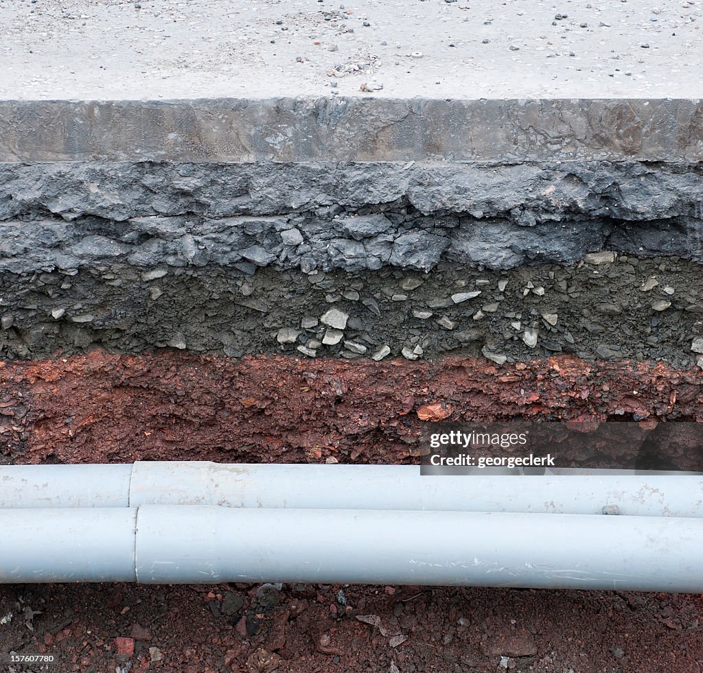 Pipes Under The Road Surface