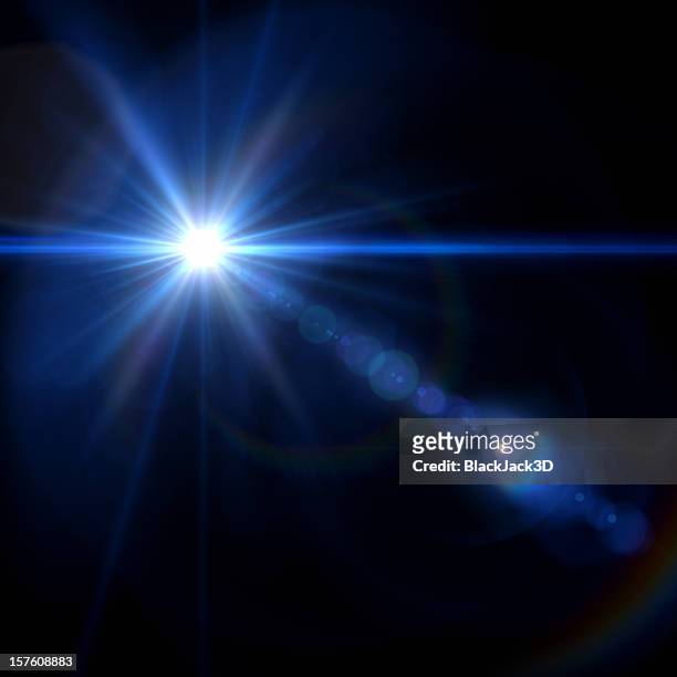 stelle con lente flare - effetto luminoso foto e immagini stock