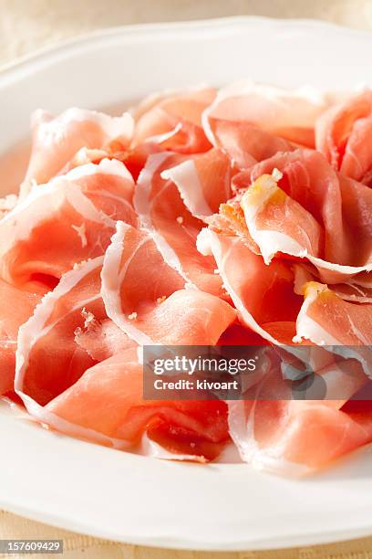 jambon de parme - prosciutto stock photos et images de collection