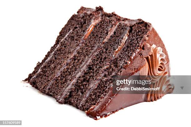 decadent chocolate, caramelo bolo de camadas - cake slices imagens e fotografias de stock