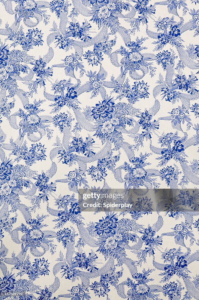 Danube Wide Antique Floral Fabric