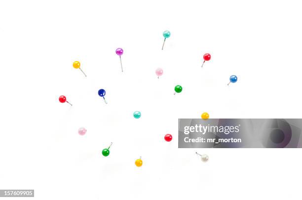 coloured needles - push pin 個照片及圖片檔