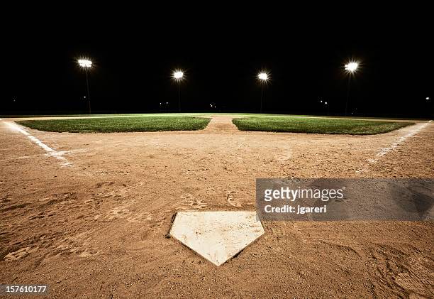 a picture of a diamond on a baseball field - hemmabasen i baseball bildbanksfoton och bilder