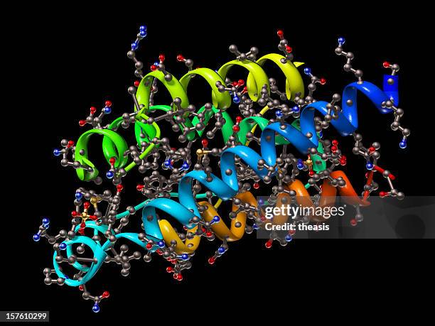 modello di interleuchina - proteina foto e immagini stock