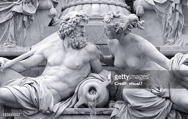 dialoque of man and woman - classical greek bildbanksfoton och bilder