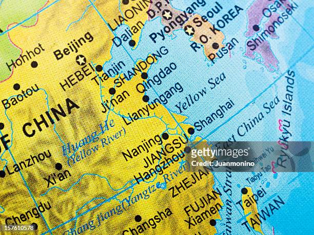 eastern coast of china - taipei map stock pictures, royalty-free photos & images
