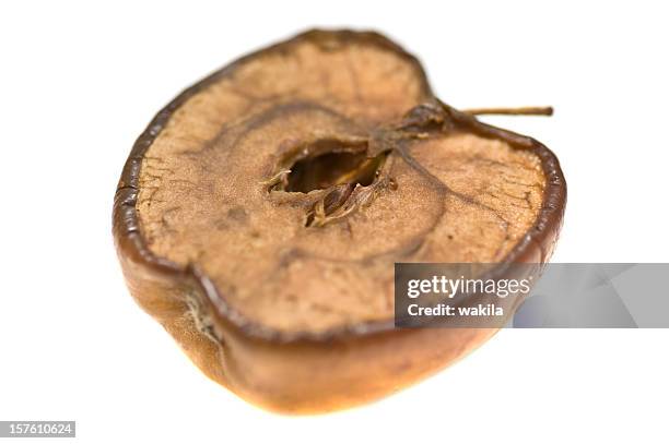 marrone shriveld apple-modifica verschrumpelter brauner apfel - marcio foto e immagini stock