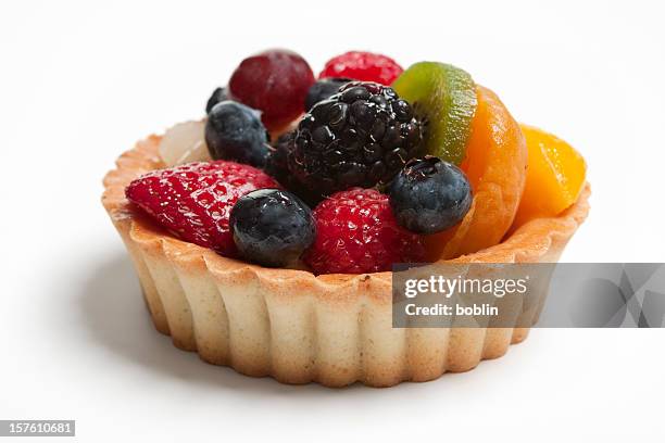 obst-tarte - fruit tart stock-fotos und bilder