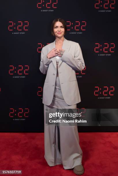 Ruby Rose attends the opening night of "2:22 - A Ghost Story" at Her Majesty's Theatre on July 28, 2023 in Melbourne, Australia.