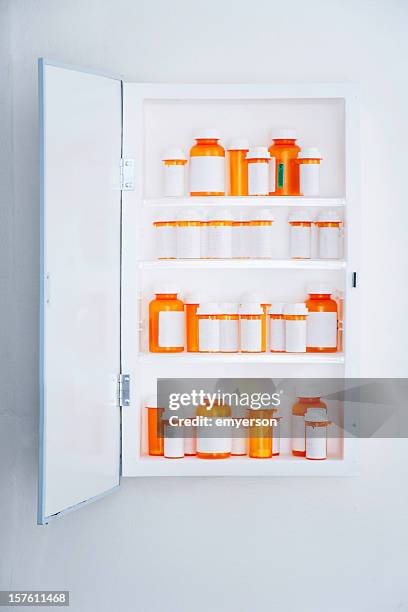 medicine cabinet - bathroom medicine cabinet stock pictures, royalty-free photos & images