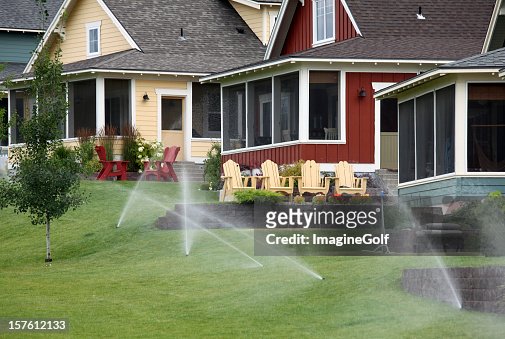 Sprinkler System in a Pretty Residential Community