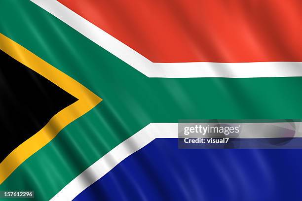 south africa flag - southern africa stock pictures, royalty-free photos & images