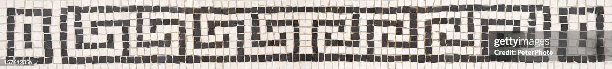 Fret Key Pattern Greek Key Fret Pattern Made With Mosaics High-Res Stock Photo - Getty ...
