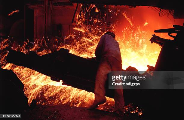 manual worker - steel plant stock pictures, royalty-free photos & images