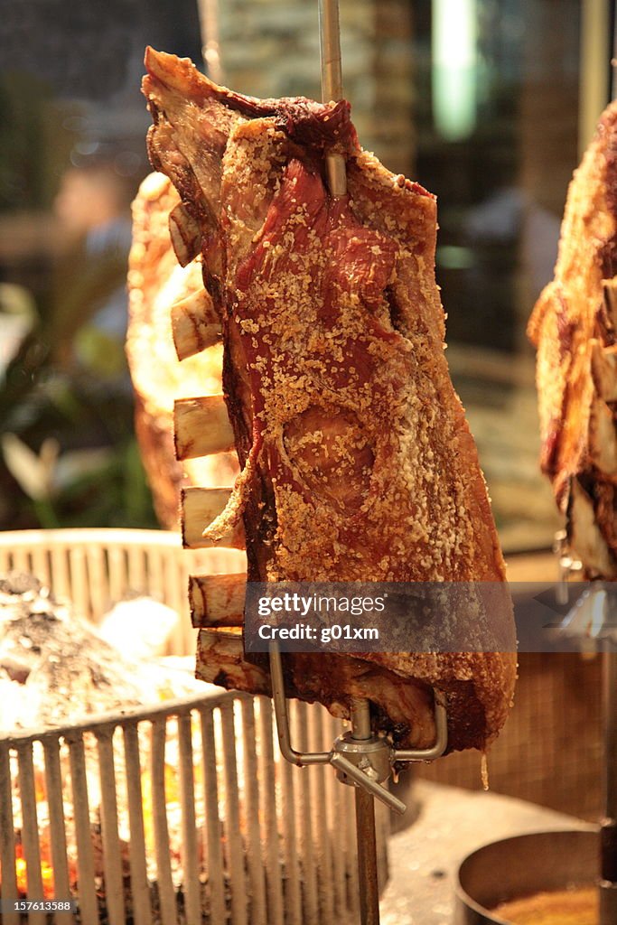 Brazilan Beef Ribs Brazilian Beef Ribs Barbecue In Sao Paulo Brazil High-Res Stock Photo ...
