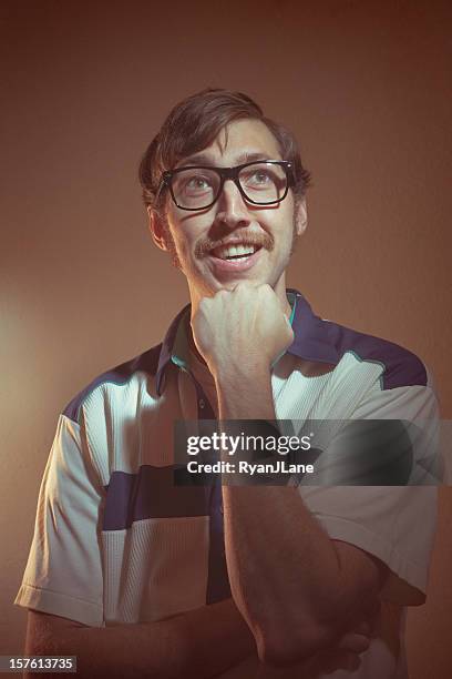vintage retrato de fotografías - geek fotografías e imágenes de stock