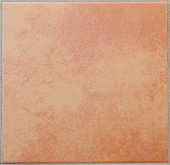Single apricot colored ceramic tile textured full frame