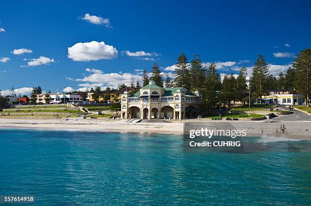 coastal landscape of indiana tea house cottesloe beach - wa stock pictures, royalty-free photos & images