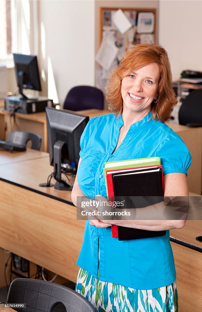 Teacher in a Computer Lab