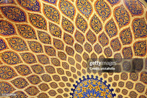 persian architecture art - islam pattern stock pictures, royalty-free photos & images