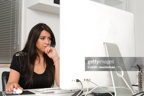 Person Thinking In Front Of Computer Photos and Premium High Res ...