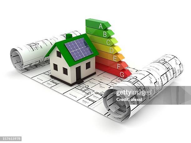 green energy house - energy efficient building stock pictures, royalty-free photos & images