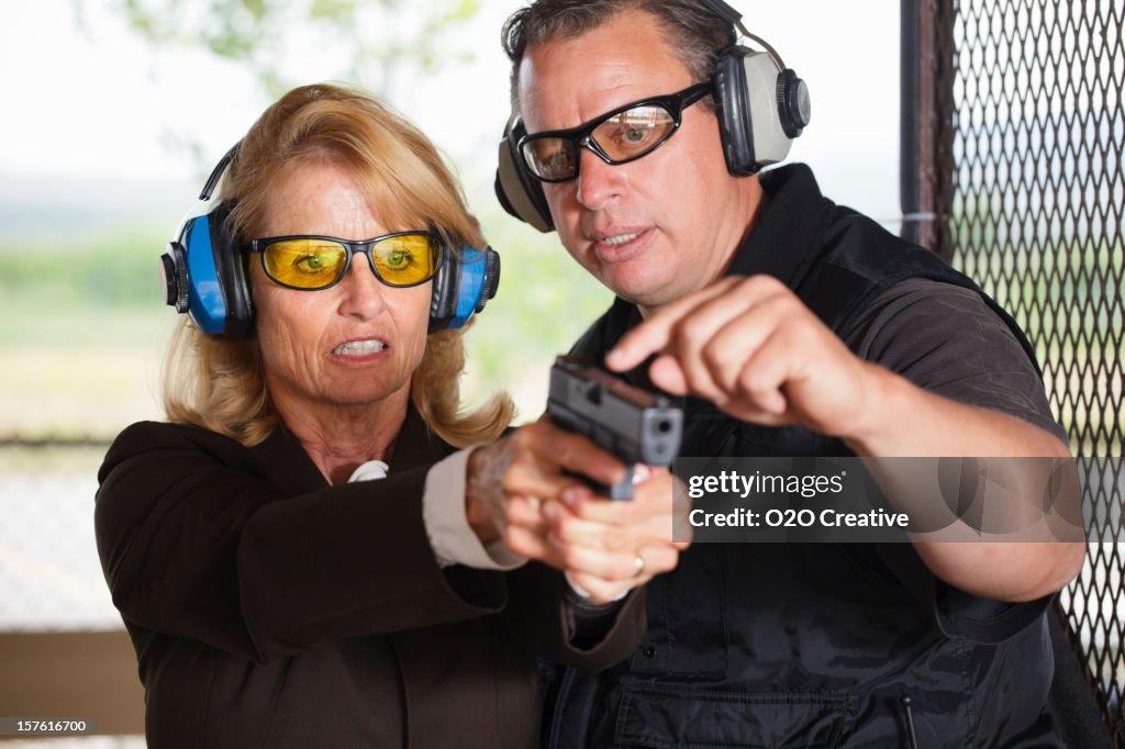 Firearm Instructor and Student
