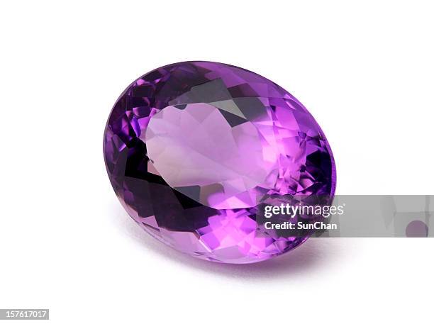 amethyst gemstone - gemstone stock pictures, royalty-free photos & images