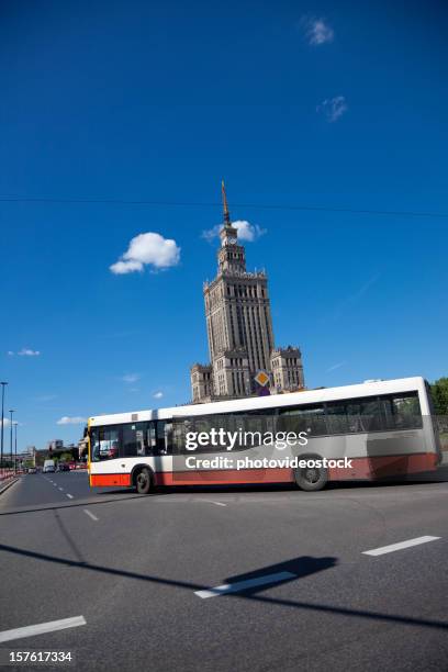 gothic soviet skyscraper in warsaw - palace of culture and science bildbanksfoton och bilder