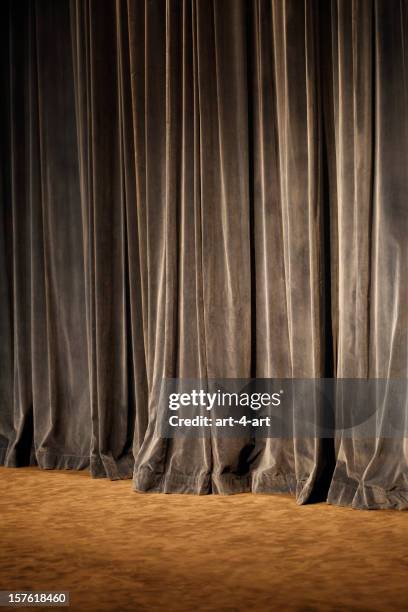 old theater curtain background - black curtain stock pictures, royalty-free photos & images