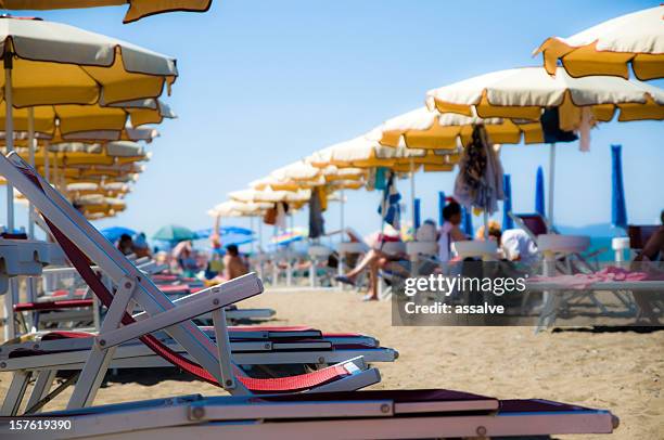 beach life - rimini stock pictures, royalty-free photos & images