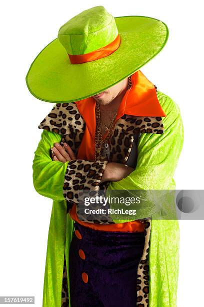 brightly dressed man - pimp costumes stock pictures, royalty-free photos & images