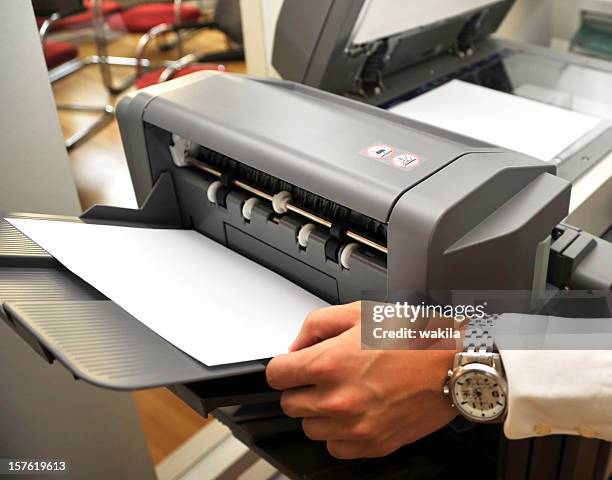 fax and printing machine in office - ream of paper stock pictures, royalty-free photos & images